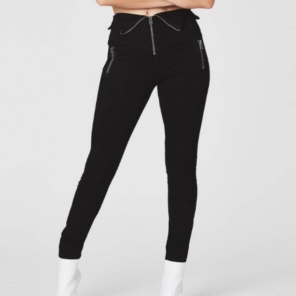 LF Carmar Viola high rise fold over black stretchy